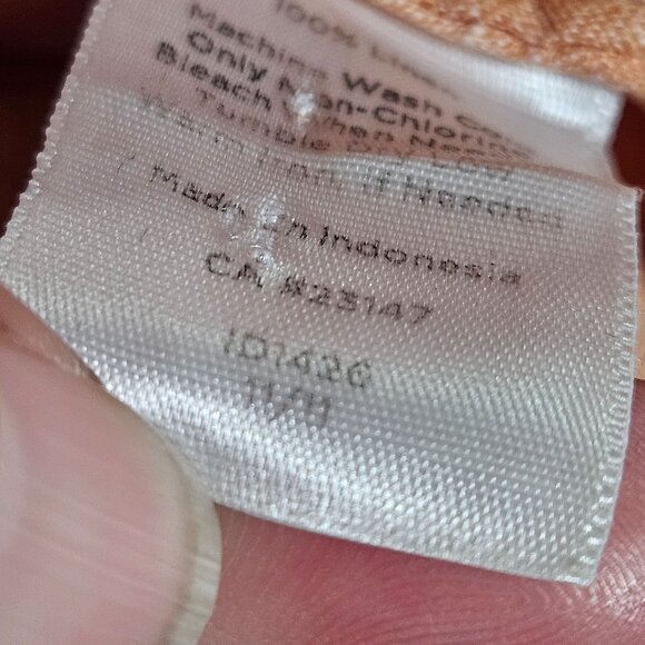 Talbots Petites Peach Pintuck Long-Sleeve Top P Lightweight Linen Blend - Picture 12 of 13